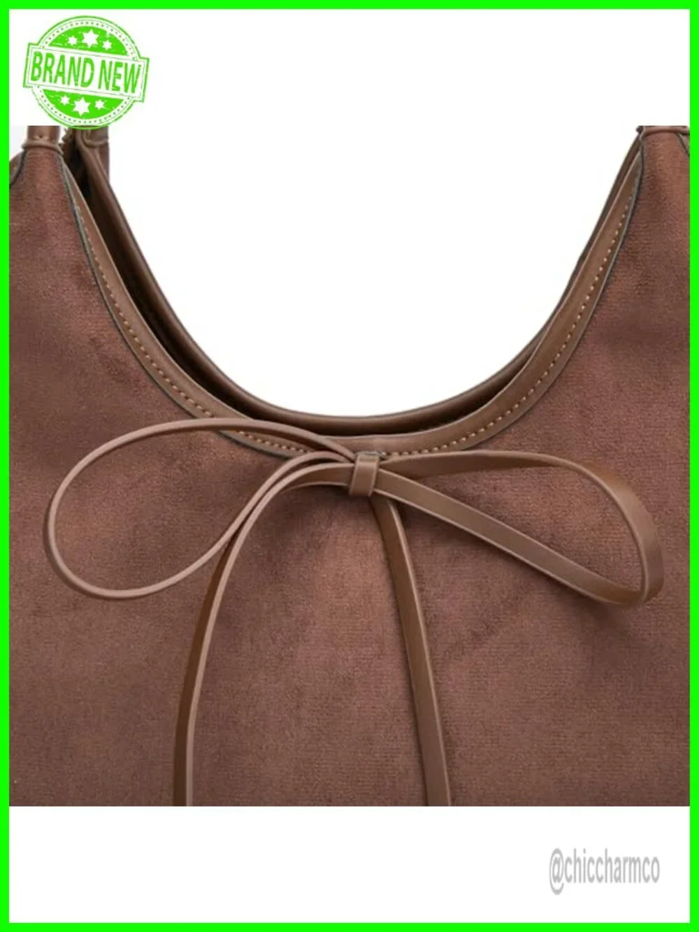 Vintage French Bow Tote Bag Hobo Shoulder Satchel Large Capacity Purse